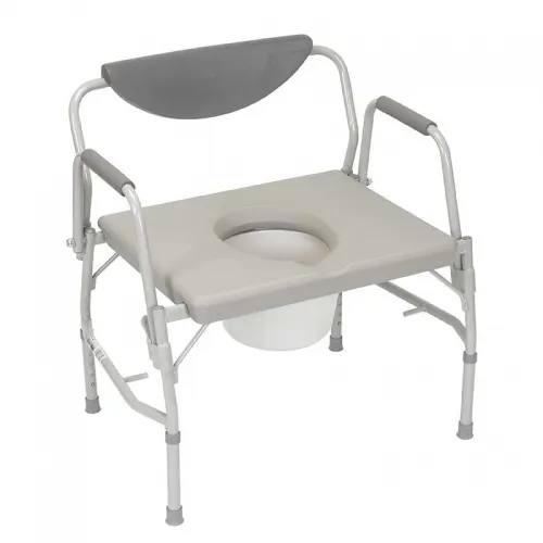 Drive Medical - 11135-1 - Deluxe Bariatric Drop-Arm Commode, Assembled, Grey