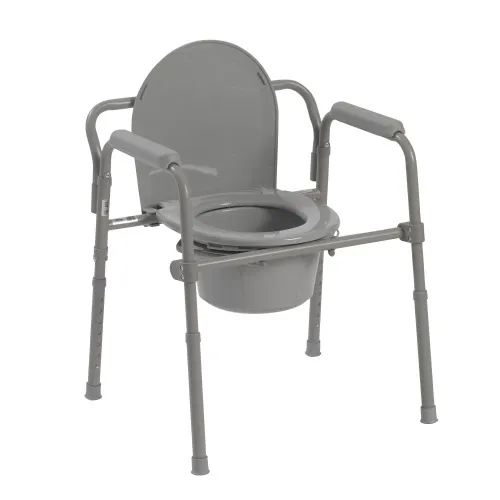 Drive Medical - From: 11148-4 To: 11148CE-4  Folding Steel Commode, 350lb Capacity