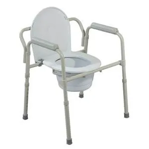 Drive Devilbiss Healthcare - From: 11148-1 To: 11148-4 - Drive Medical Folding Steel Commode, 350lb Capacity
