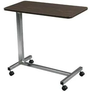 Drive Medical - 13067 - Overbed Table Silver Vein Finish On Mast & Base