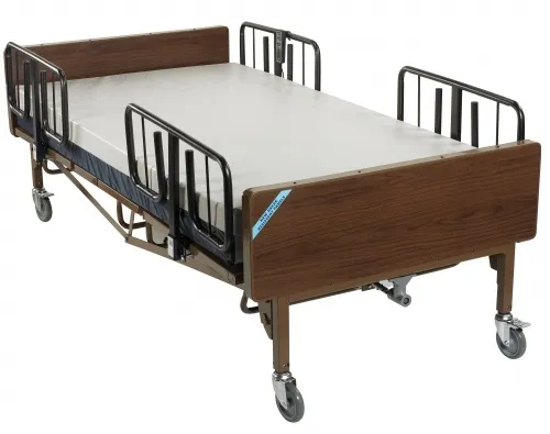 Drive Medical - 15303bv-pkg - Full Electric Super Heavy Duty Bariatric Hospital Bed with Mattress and 1 Set of T Rails