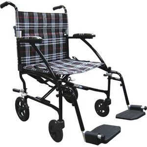 Drive Medical - dfl19-bl - Fly Lite Ultra Lightweight Transport Wheelchair