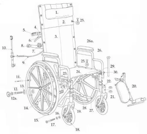 Drive DeVilbiss Healthcare - From: STDS4S4817L To: STDS4S4817R - Drive Medical Wheel Lock Assembly Left Side for SSP18RBDDA