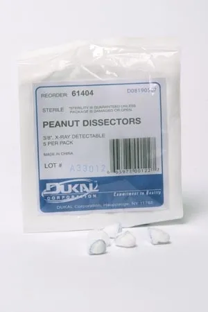 Dukal - 61404 - Peanut Sponge, Sterile 5s, No Holder, 5/pk, 40 pk/cs