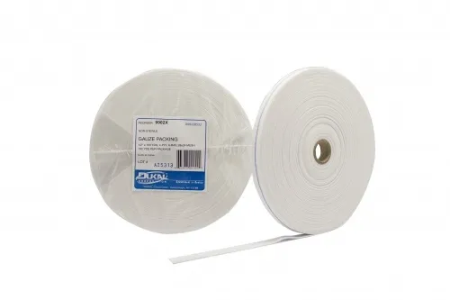 Dukal - 9902X - Gauze Packing, Non-Sterile, 28 x 24 Mesh, 4-Ply, X-Ray Detectable