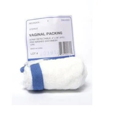 Dukal - 1336X - Section Sponge, Vaginal Packing, Non-Sterile, 8-Ply, X-Ray Detectable, Mesh