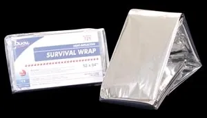 Dukal - 721 - Survival Wrap, 52" x 84", Silver, Heat Reflective, 250/cs