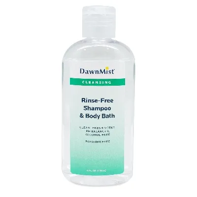 Donovan Industries - Dawnmist - NRB4586 - DawnMist Rinse Free Shampoo and Body Wash DawnMist 4 oz. Flip Top Bottle Scented