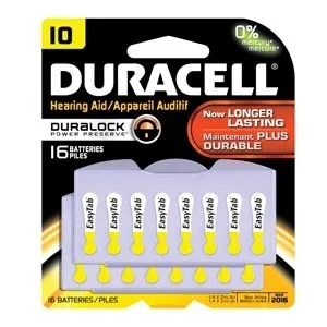Duracell - From: DA10B16 To: DA13B8W  Battery, Zinc Air, (UPC# 66122)