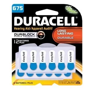 Duracell - DA675B12RC - Battery, Zinc Air, (UPC# 84448)