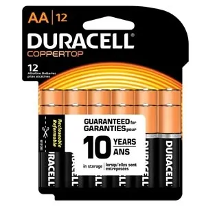 Duracell - MN15RT12Z - Battery, Alkaline, Recloseable, (UPC# 77564)