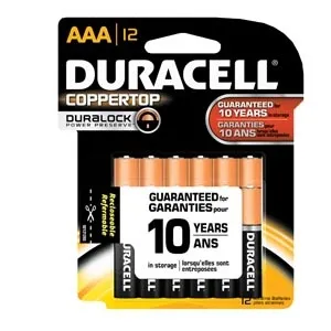 Duracell - MN24RT12Z - Battery, Alkaline, Recloseable, (UPC# 78164)