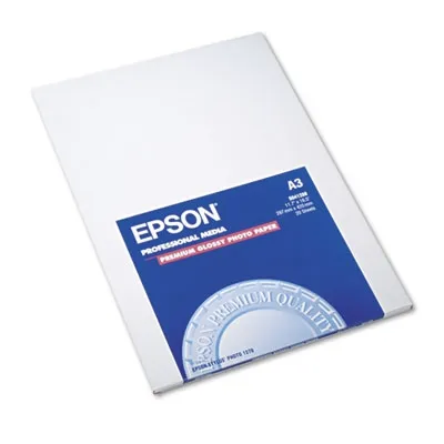 Epsonamer - From: EPSS041288 To: EPSS042183  Premium Photo Paper, 10.4 Mil, 11.75 X 16.5, HighGloss White, 20/Pack