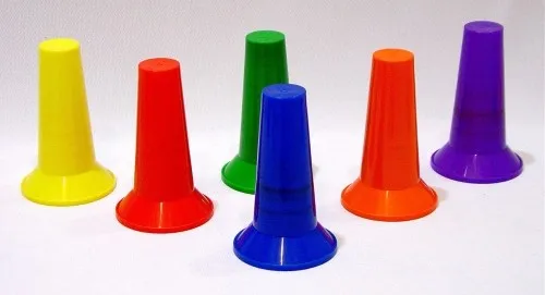 Everrich From: EVB-0044 To: EVB-0047 - Collapsable Cone - Pcs In 6 Colors Hand Print Marker Prs W Square