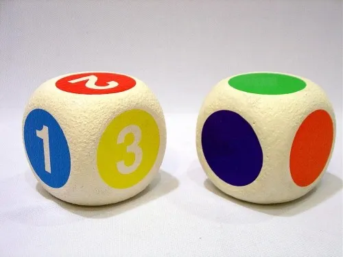 Everrich From: EVM-0013 To: EVM-0018 - Foam Dice W/numbers- W/dots-- 12 Sides