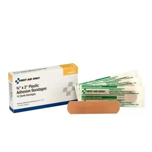 First Aid Only - AN146-10 - Plastic Bandages, 1"x3", 16/bx (10 Count) (DROP SHIP ONLY - $50 Minimum Order)