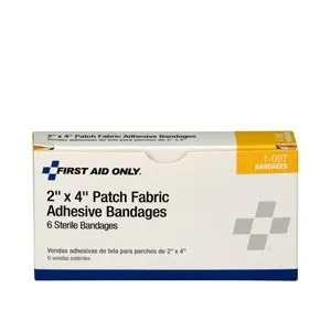 First Aid Only - From: H109 To: H175 - Fabric Bandages, Blue Metal Detectable, 1"x3", 100/bx (DROP SHIP ONLY)