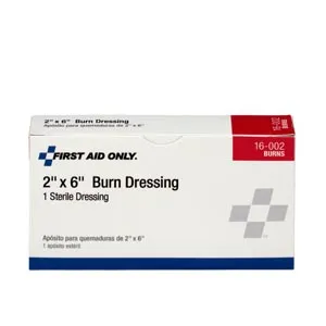 First Aid Only - From: 16-002-001 To: 16-004-002 - Burn Dressing, 2"x6", 1/bx (DROP SHIP ONLY $50 Minimum Order)