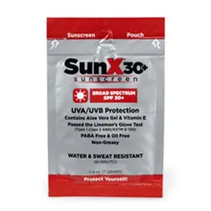 First Aid Only - 18-030 - SunX30 Sunscreen Lotion Packets, 4/bx (DROP SHIP ONLY)