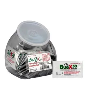 First Aid Only - 18-760 - BugX30 Fish Bowl Insect Repellent Wipes, 50/jr (DROP SHIP ONLY - $50 Minimum Order)