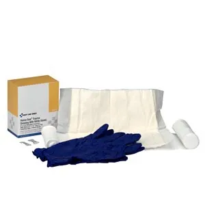 First Aid Only - 2-014-001 - Hema-Seal Trauma Dressing, 8"x10", (2) Nitrile Gloves (DROP SHIP ONLY - $50 Minimum Order)