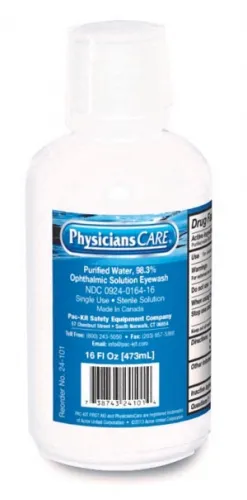 First Aid Only - From: 24-101-001 To: 24-201-001 - Eyewash Bottle, Screw Cap, 16oz (DROP SHIP ONLY)