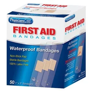 First Aid Only - From: 90333 To: 90995 - Waterproof Bandages, 1"x3", 50/bx (DROP SHIP ONLY $50 Minimum Order)