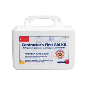 First Aid Only - From: 9301-25P To: 9302-25M - 25 Person Contractor First Aid Kit, 178 Piece, Plastic Case (DROP SHIP ONLY)