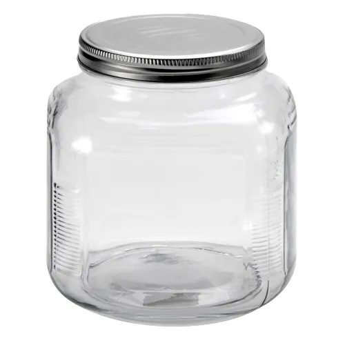 Frontier From: 8489 To: 8490 - Glass Jar With Metal Lid 2 Quart