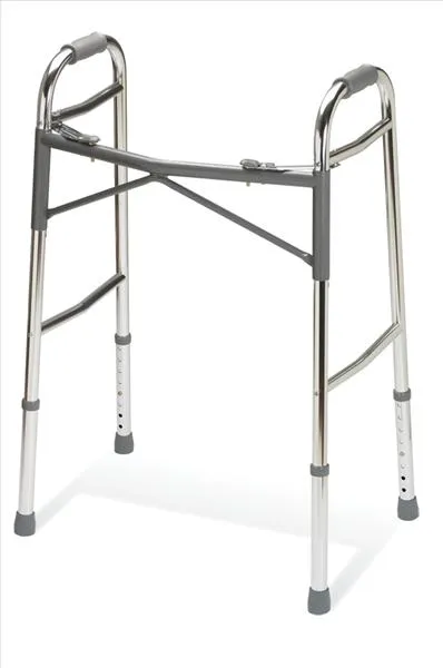Medline - Guardian - From: G07767 To: G07768 - Adult Heavy Duty Two Button Folding Walkers,Standard