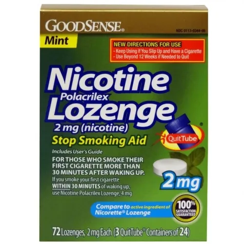 Perrigo Direct - LP34405 - PERRIGO Nicotine Polacrilex Lozenge, 2 mg, Mint, Stop Smoking Aid