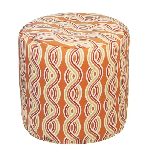 Gold Medal - From: 1BF11982140 To: 1BF11982141 - Outdoor Ottoman Serpentine Chili Pepper Pattern red coral tan curved stripe