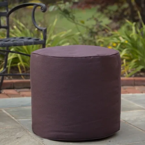 Gold Medal - From: 1BF11985181 To: 1BF11985190 - Sunbrella Outdoor/Indoor Weather Resistant Ottoman Fife Plum Pattern Textured