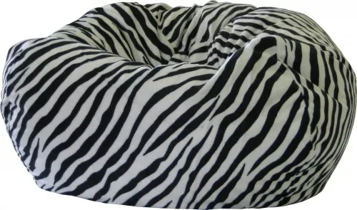 Gold Medal - From: 30008468804 To: 30008488919 - Small/Toddler Safari Micro Fiber Suede Bean Bag Color: Zebra Type of Upholsery: Microsuede