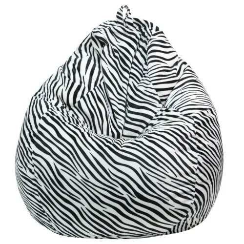 Gold Medal - From: 30011268804TD To: 30011288991TD - Large Tear Drop Safari Micro Fiber Suede Bean Bag Color: Zebra Type of Upholsery: Microsuede