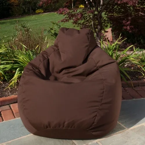Gold Medal - From: 30011685902TD To: 30011685990TD - Sunbrella Outdoor/Indoor Weather Resistant Tear Drop Bean Bag Bay Brown Pattern Solid