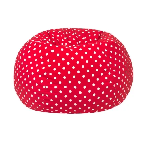 Gold Medal - 30012881907 - 30012888991 - Extra Large Polka Dot Print Bean Bag - Color: Red Type Of Upholsery: 100% Cotton Twill Lavendar Navy