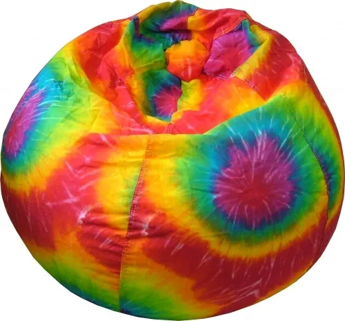 Gold Medal - From: 31008456830 To: 31010584935 - Small/Toddler Denim Look Bean Bag with Cargo Pocket Color: Tie Dye Type of Upholsery: Cotton