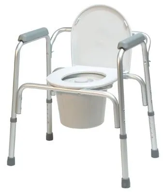 Graham-Field - 2195A-4 - Lumex Toilet Assist Commode W/ Back Bar - Bathroom Safety