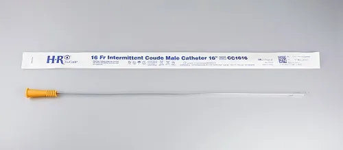 Hr Pharmaceuticals - CC1616 - HR Pharmaceuticals Male 16fr Sterile Coude Catheter, Orange
