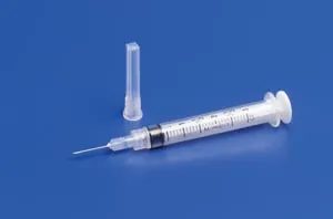 Cardinal Health - From: 8881513918 To: 8881513934 - Monoject Rigid Pack Syringe Regular Luer Tip 3 cc, Sterile, Single use, Latex free, 1/10mL Graduation