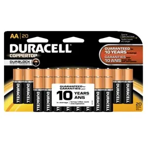 Duracell - MN1500B20 - Battery, Alkaline, Size AA, Doublewide, 20pk, 12 pk/cs (UPC# 004133301348)