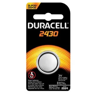 Duracell - DL2430BPK - Battery, Lithium, Size DL2430, 3V, 6/bx, 6 bx/cs (UPC# 66183) (Item is considered HAZMAT and cannot ship via Air or to AK, GU, HI, PR, VI)