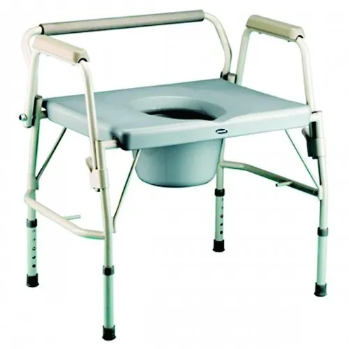 Invacare - V6599 - Bariatric Drop-Arm Commode, Durable Steel