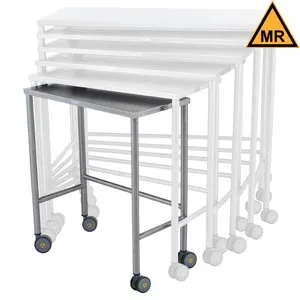 Blickman - 0197827100 - Nested Instrument Table 28"W x 32"H x 14"D On Casters MRI Safe (DROP SHIP ONLY)