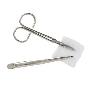 Medical Action - 4131 - Suture Removal Kit Tray Includes: WF Littauer Scissors, Metal Forceps, 2" x 2" Gauze, 50/cs