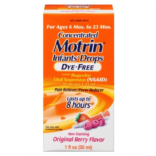 Johnson & Johnsonnsumer - Motrin - 019801 - Motrin Pain Reliever/Fever Reducer, Infants' Drops, Berry Flavor, 1 oz.