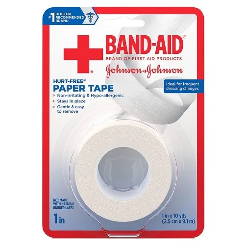 J&J - 116153 - Band-Aid First Aid Hurt-Free Paper Tape, 1" x 10 yards