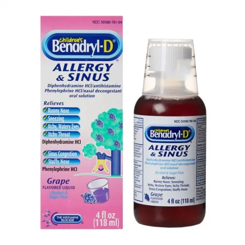 J&J - 17005 - Benadryl-D Allergy & Sinus Liquid