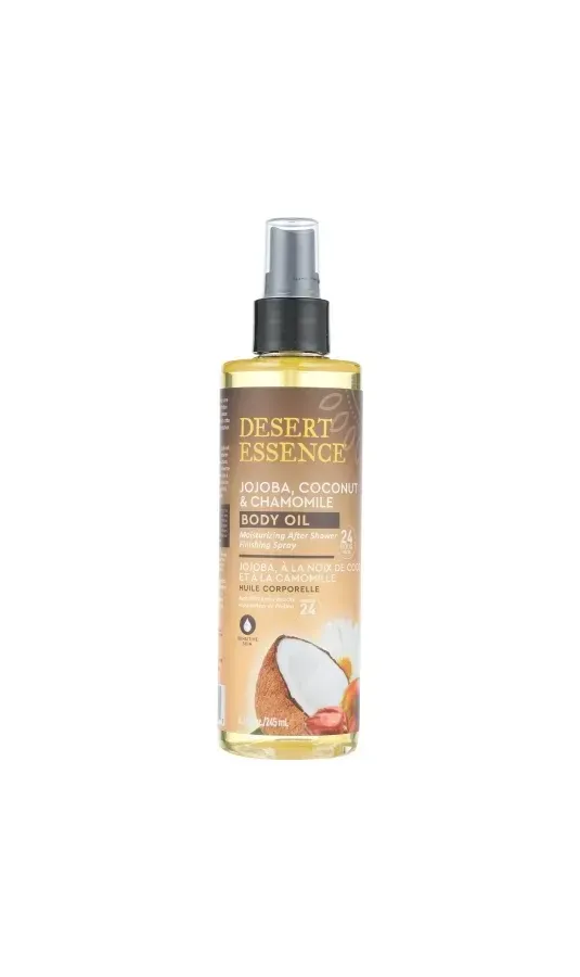 Desert Essence - 184135 - Jojoba Coconut Cham Body Oil Spray